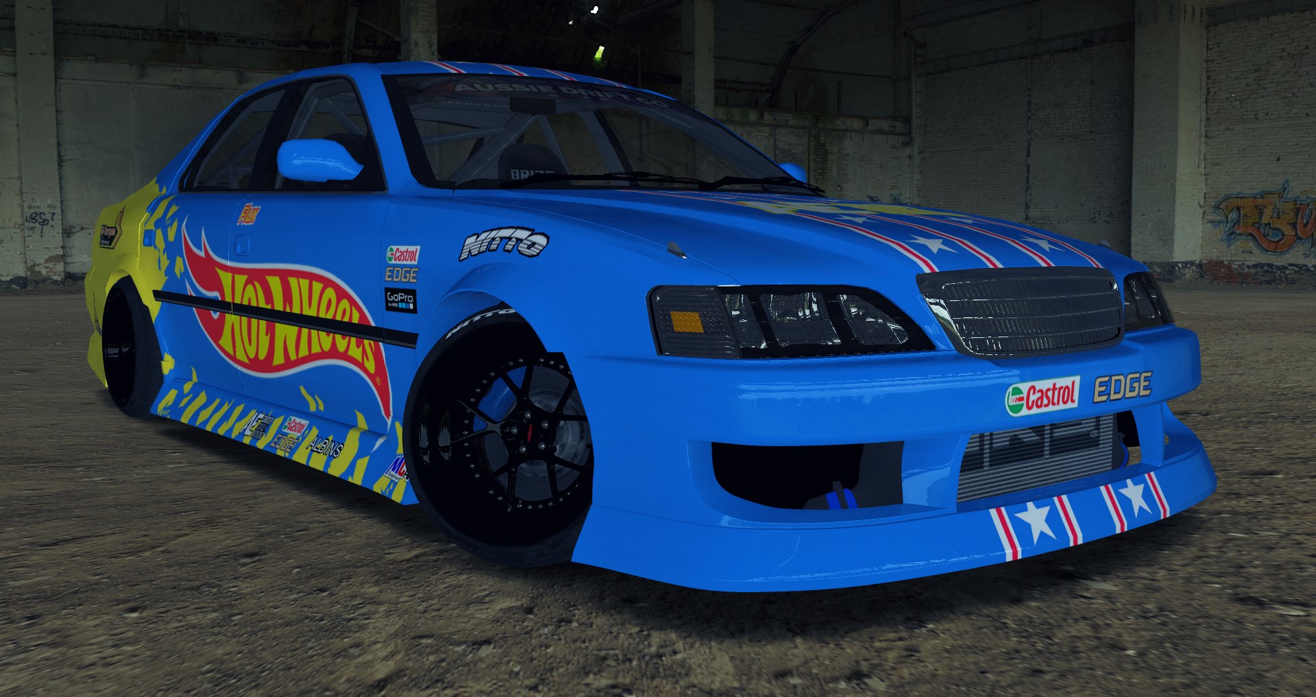 ADC Toyota Cresta  420, skin Hot Wheels Blue - waszaspec