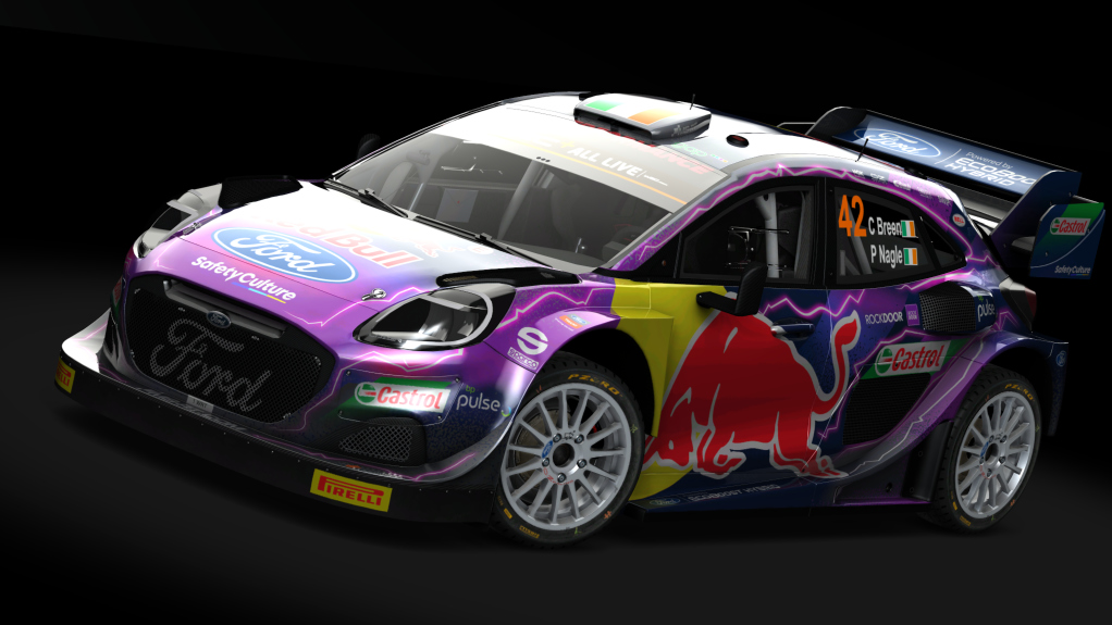 Ford Puma Hybrid Rally1 2022, skin Breen 2022