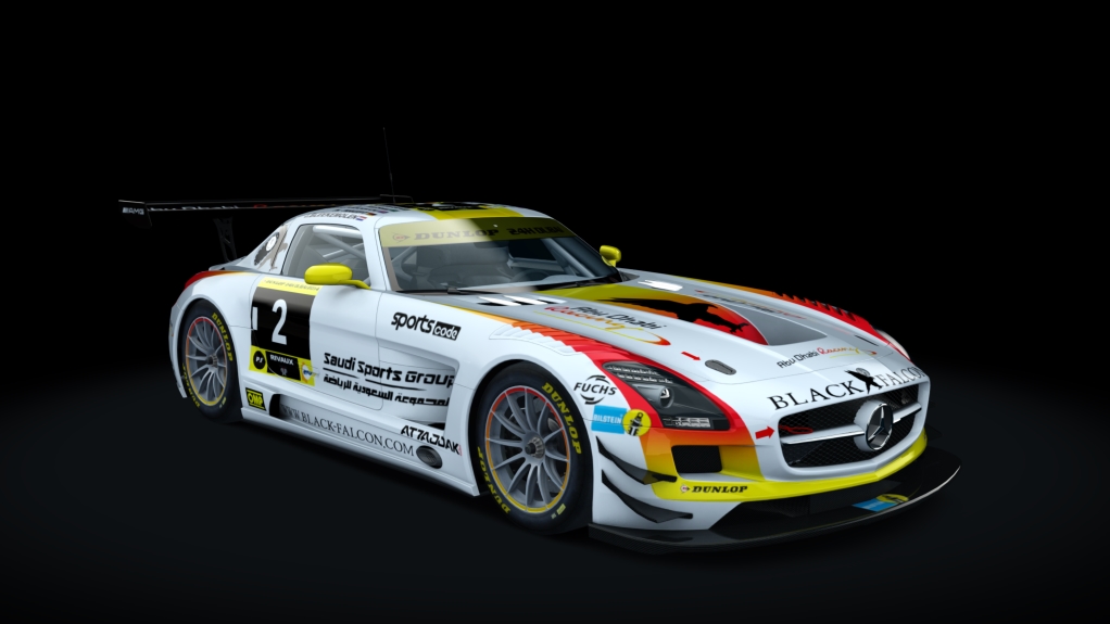 Mercedes SLS AMG GT3, skin Black_Falcon_Dubai_24H_2