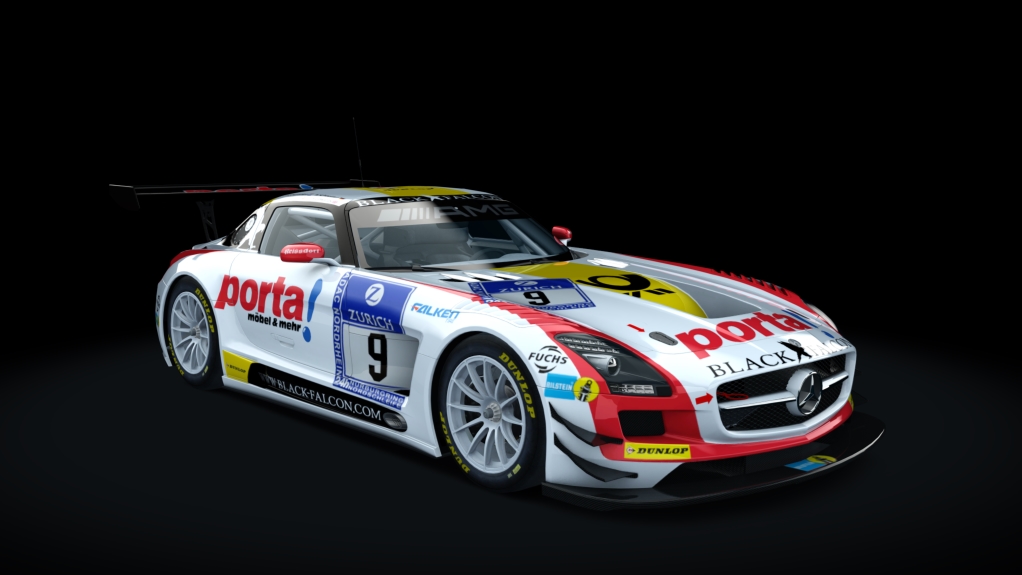 Mercedes SLS AMG GT3, skin Black_Falcon_Porta_9