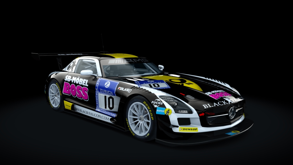 Mercedes SLS AMG GT3, skin Black_Falcon_SB_Mobel_Boss_10